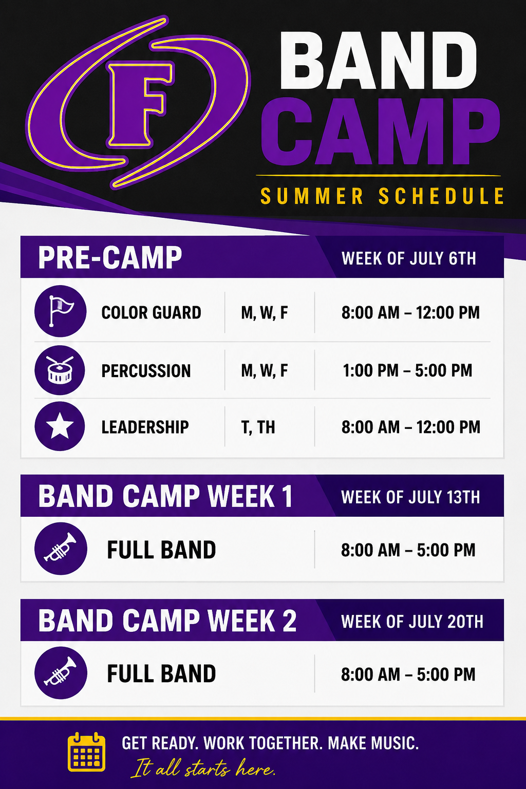 Fitzgerald Bands | FHSCCA & BHMS